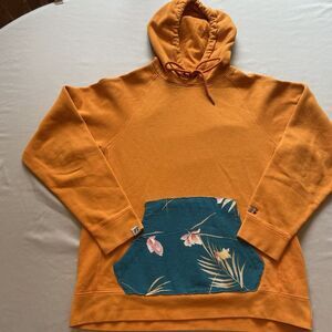 Russell‎ Athletic Orange Hoodie Sweatshirt Sz Large Premium Fleece Custom Pocket